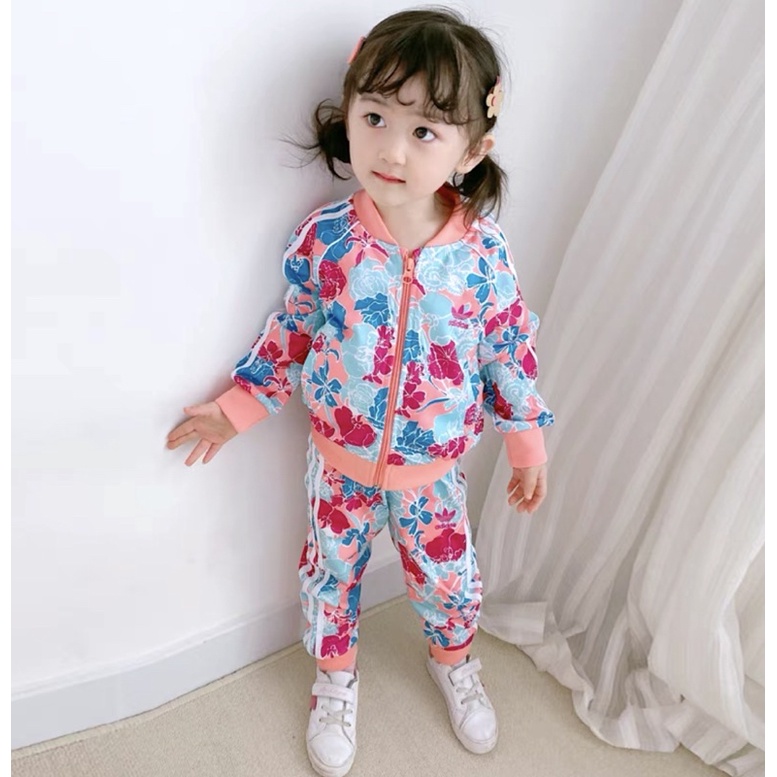 Set Adidas Cho Bé Gái. Bộ Thun Thể Thao Adidas Cho Bé Gái Hàng Quảng Châu Loại 1 Cao Cấp.