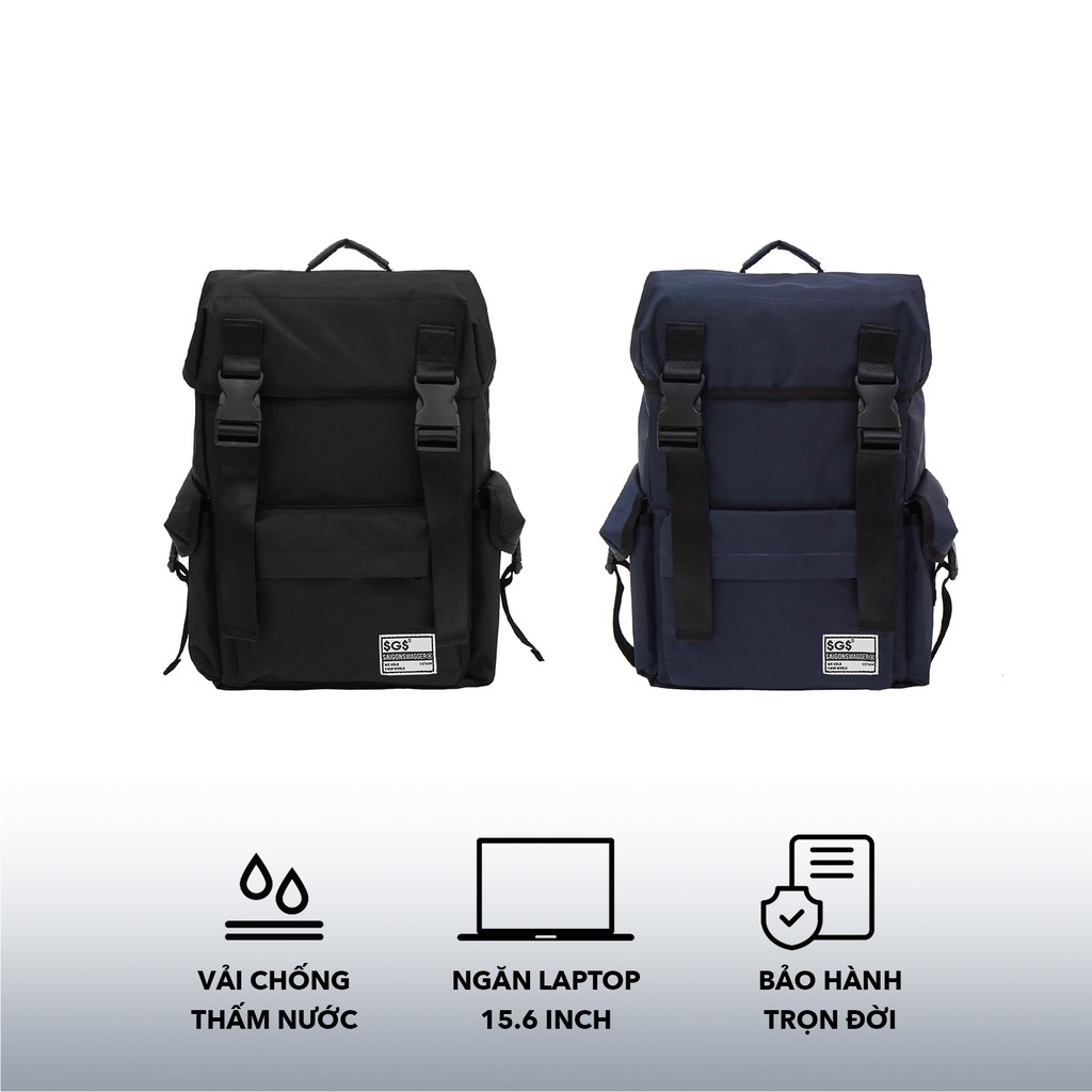 Balo Rút SAIGON SWAGGER® SGS Box BackpackNgăn Chống Sốc Laptop 15.6inch