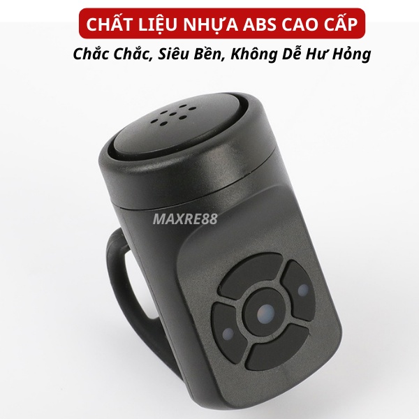 Còi xe đạp thể thao 4 chế độ âm thanh 120db chống trộm chống mưa sạc USB dễ dàng lắp đặt