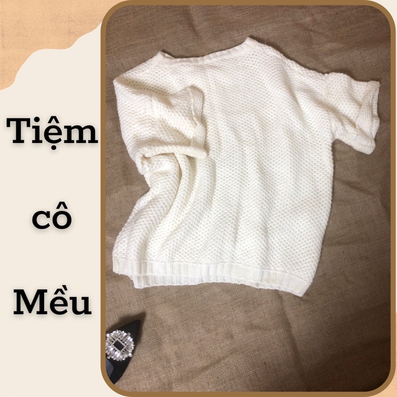 Áo len tay lửng, sợi len to, len Hàn-AL01