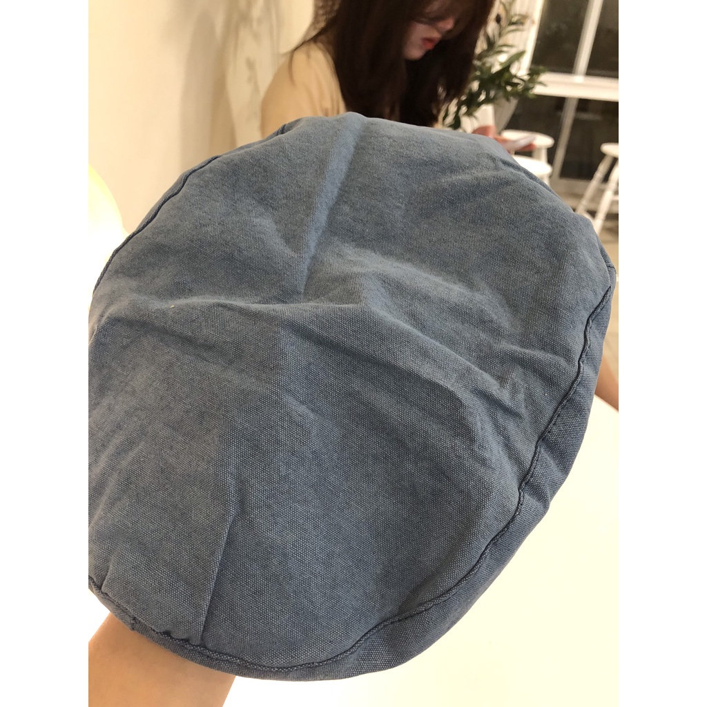 Mũ Nồi Beret Thêu Hình Mặt Trăng Phong Cách Retro Cổ Điển Phong Cách Hàn Quốc Cho Nữ