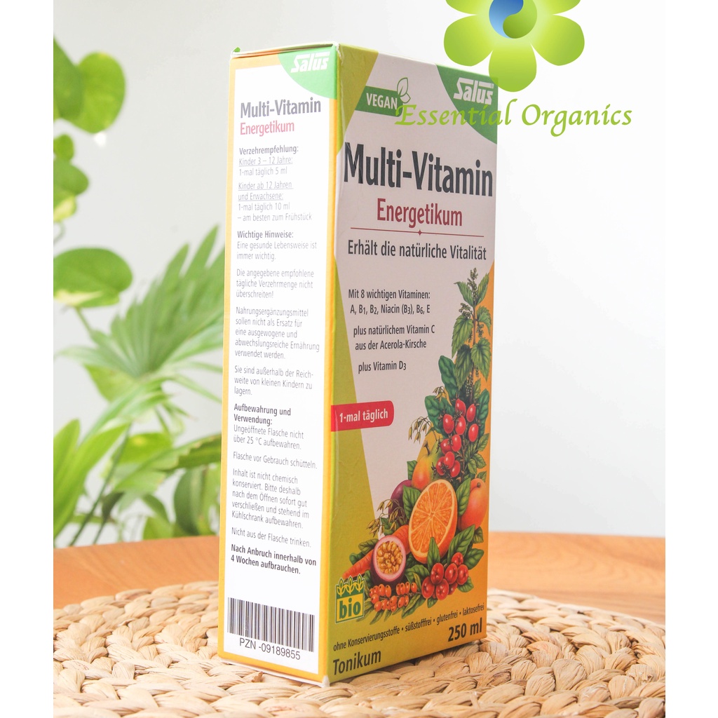 Vitamin tổng hợp hữu cơ cho bé và người lớn Multi vitamin SALUS Đức - 250ml - dễ hấp thụ và không gây nóng