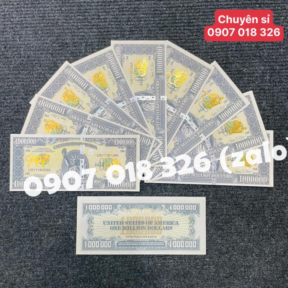 Sỉ Combo 100 Tờ Tiền 1 Triệu Đô Hình Con Mèo - usd Kỉ Niệm Lưu Niệm, Có Bảo An