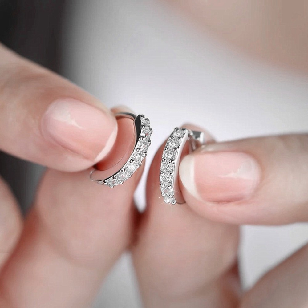 Khuyên Xỏ Mũi Đính Đá Zircon Nhiều Màu 8mm Thời Trang Cho Nam Và Nữ