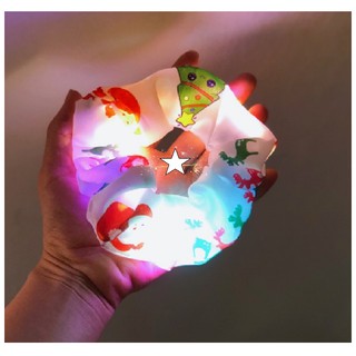Buộc tóc SCRUNCHIES có đèn led phát sáng hoạ tiết NOEL