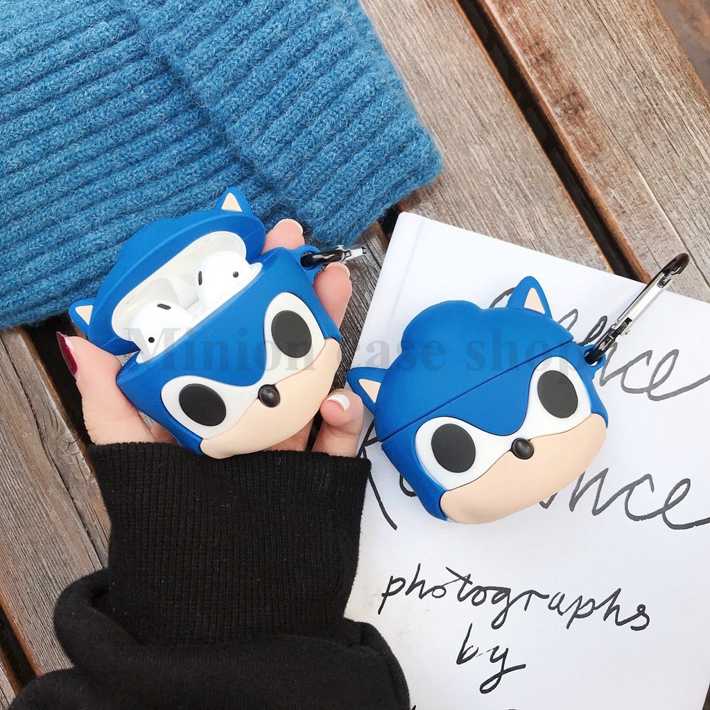Ốp airpod/case airpod/bao airpod 1 và 2,i11,i12, i99, i100...Sonic cartoon silicon dẻo cao cấp