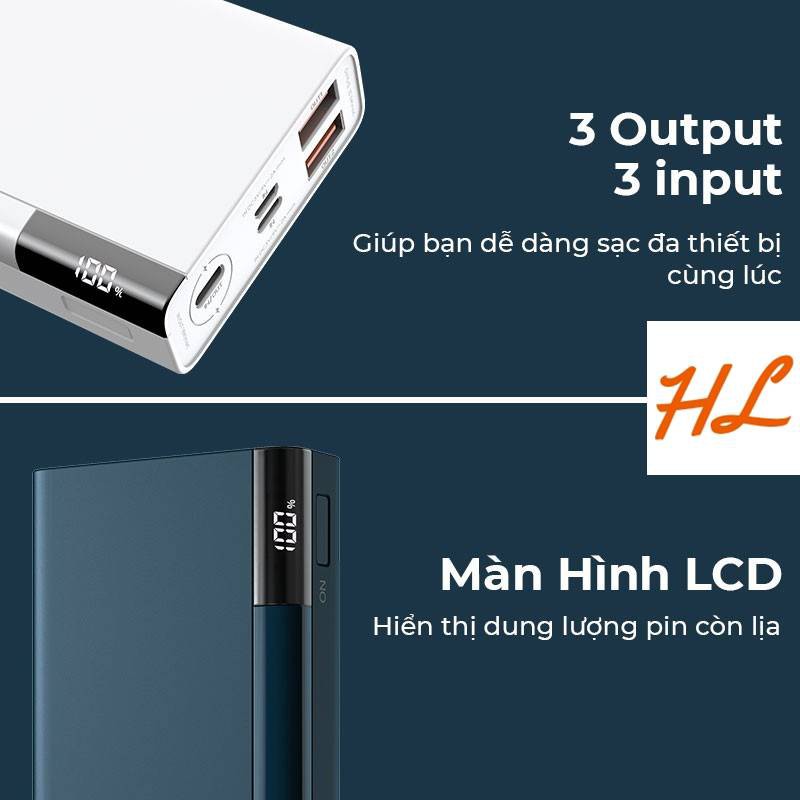 Pin Sạc Dự Phòng Remax RPP-108 20000mAh Lõi Li-Polymer, (Cổng Sạc Nhanh QC3.0 và PD 18W Type-C) - Hưng Long PC