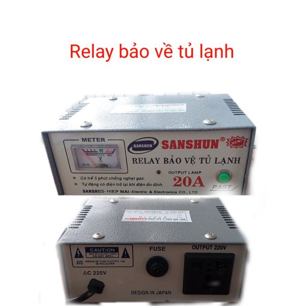 Relay, ổn áp bảo vệ tủ lạnh SANSHUN 20A
