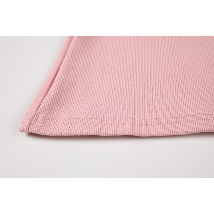 Đầm Tay Ngắn Cổ Polo Màu Trơn Xẻ Tà Phối Nút Thời Trang Cho Nữ