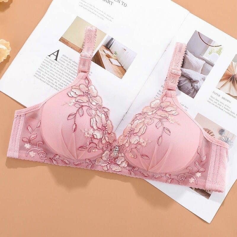 Áo lót nâng ngực không gọng -Áo ngực Mút mỏng, thêu ren siêu sexy, mềm mại, co giãn tốt Nữ Hoàng