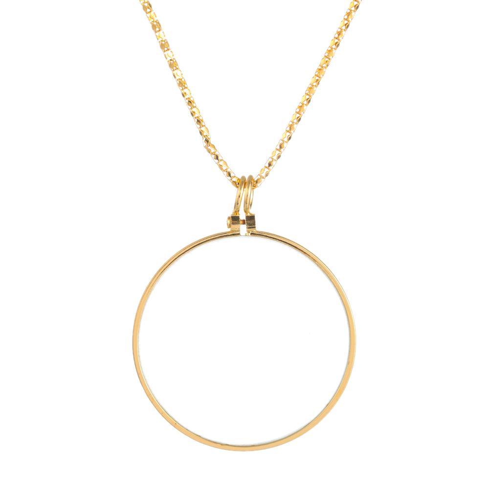 JUNE Vòng cổ Mặt Kính Lúp Phóng Đại Mới