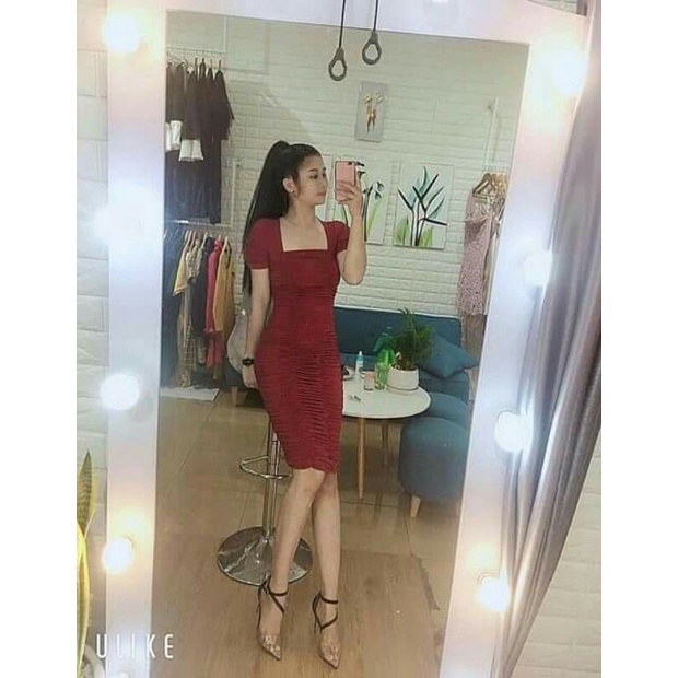 Váy body dúm đỏ