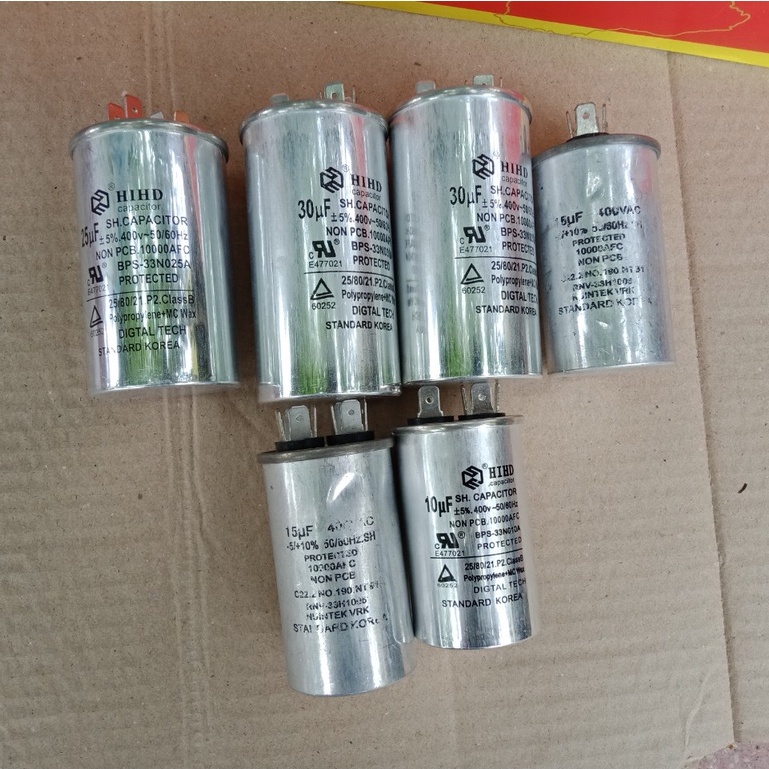 Tụ điện dùng cho điều hòa, máy giặt, máy bơm ...