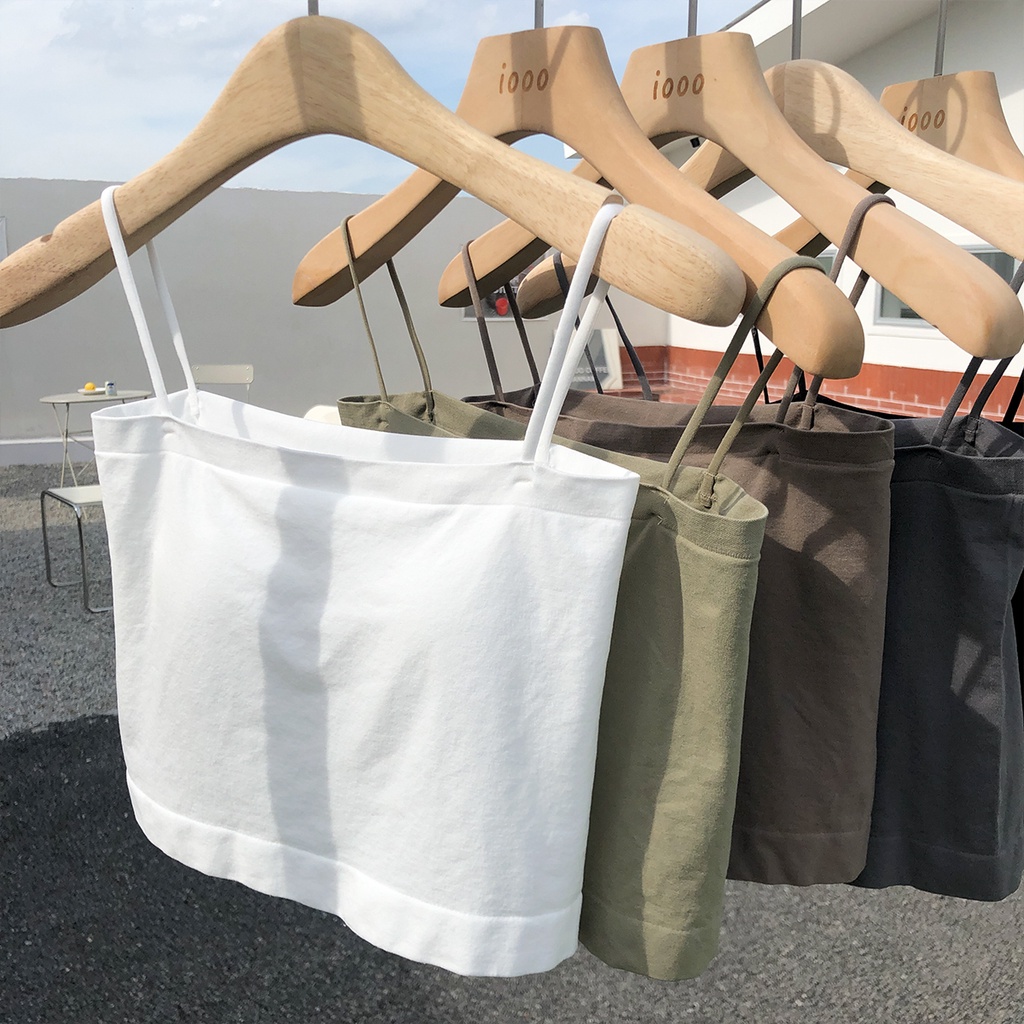 Áo Hai Dây Ngắn Có Mút Đệm Ngực Cho Nữ