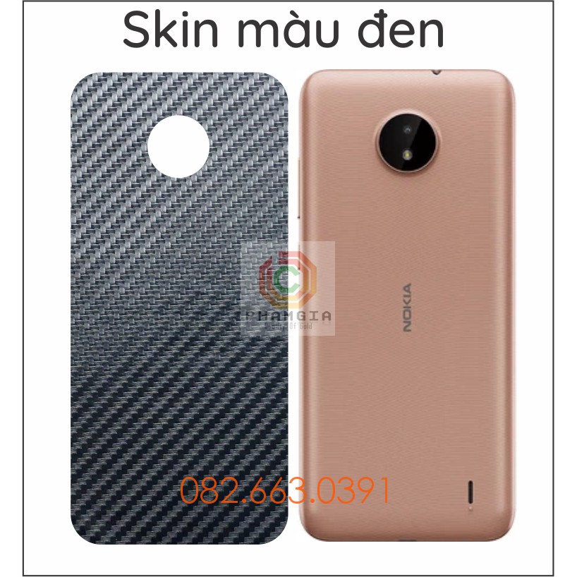 Miếng dán mặt lưng skin carbon Nokia C20
