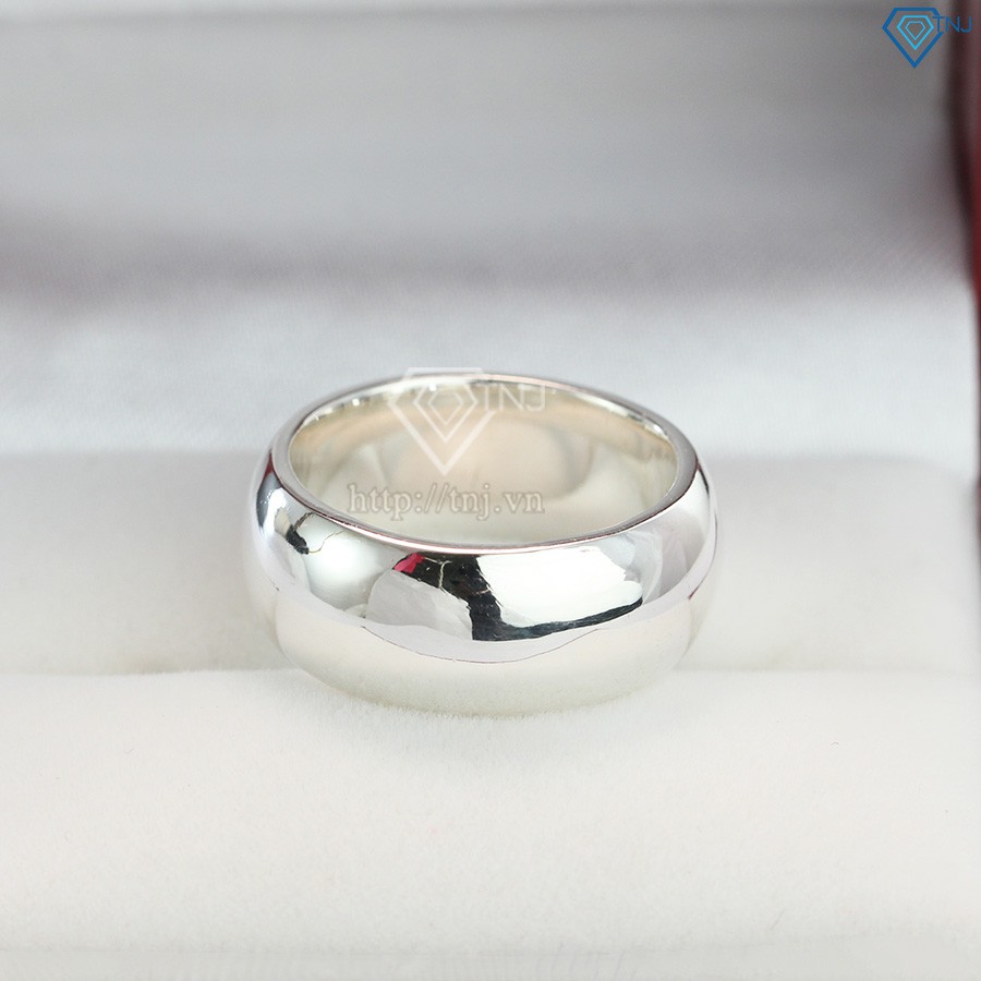 Nhẫn bạc nam tròn trơn cá tính mạnh mẽ NNA0106