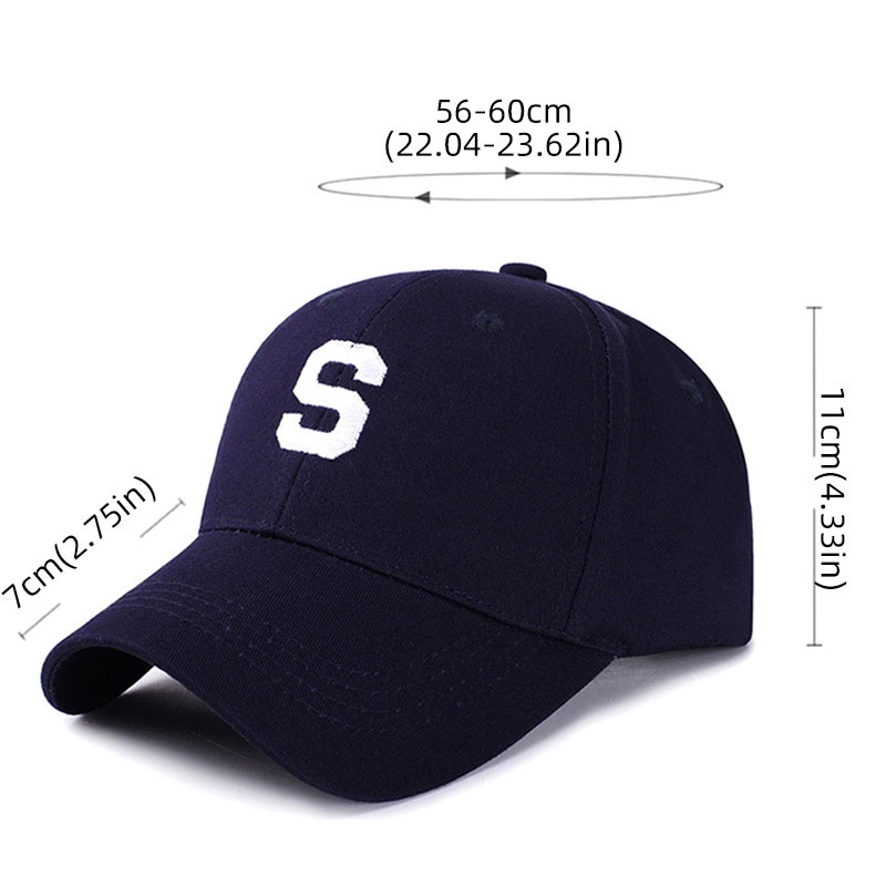 Mũ Lưỡi Trai Unisex Thêu Chữ Bằng Cotton