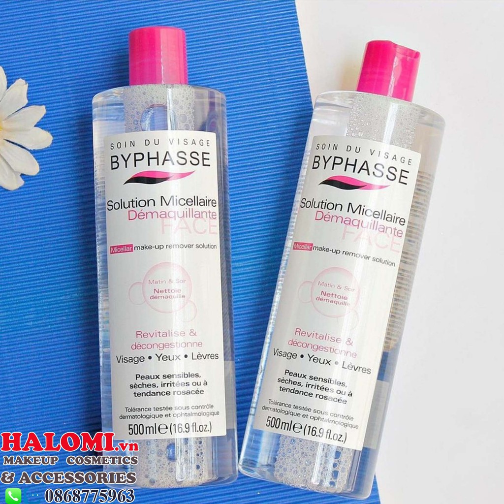 Nước Tẩy Trang BYPHASSE 500ml Micellar Water Làm Sạch Sâu Phù Hợp Với Mọi Loại