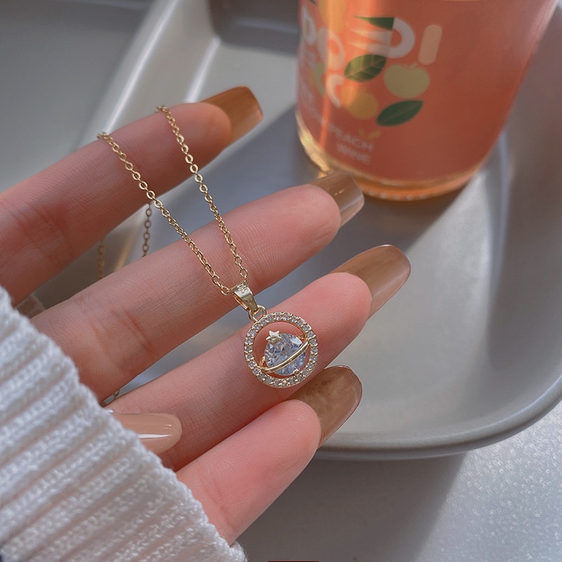 Vòng cổ mặt trái tim đính đá thời trang cho nữ