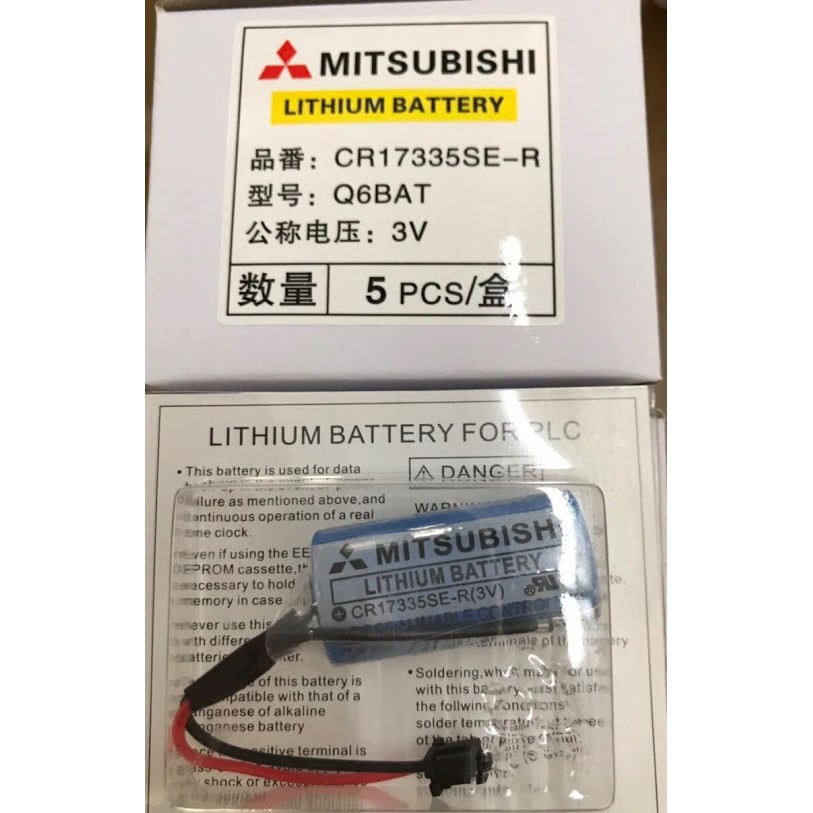 Pin. Q6-BAT, CR17335SE-R / MR-BAT Pin nuôi nhớ Mitsubishi CR17335SE-R/Q6BAT lithium 3V ( Servo - FX2NC )