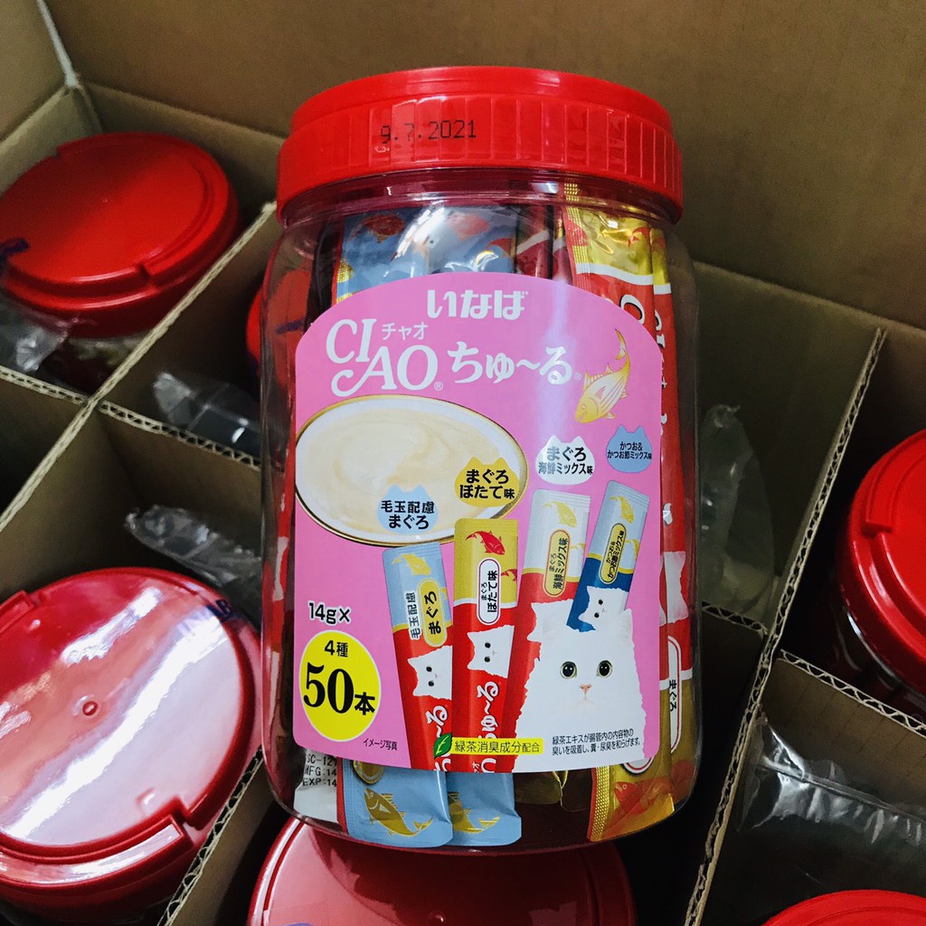 [01 Thanh Lẻ 14g] Súp thưởng Ciao Churu Cho Mèo | Snack ăn vặt chính hãng | Snack ăn vặt cho mèo