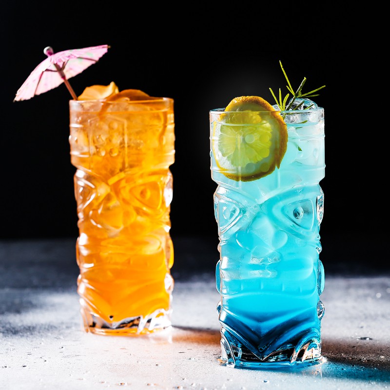 Ly Thủy Tinh Dày Uống Cocktail Tiki Tiện Dụng