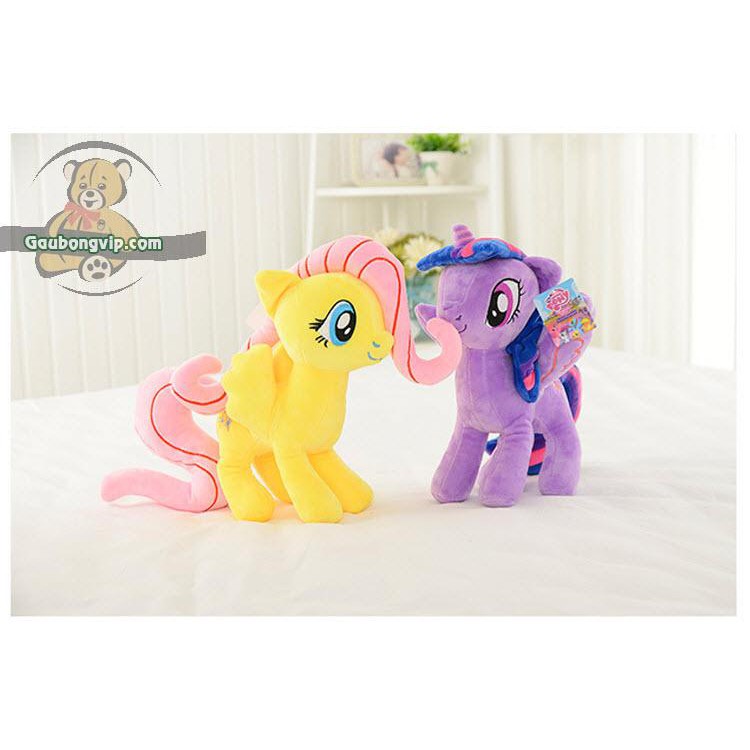 Ngựa bông My Little Pony 30-40cm đáng yêu cho bé (nhung mịn + bông trắng)