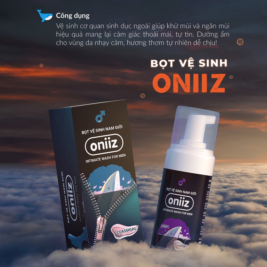 Bọt vệ sinh nam giới Oniiz Dung dịch vệ sinh nam tạo bọt 100ml