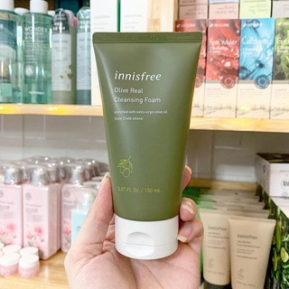(Chính hãng) Sữa Rửa Mặt Dưỡng Ẩm Sâu Innisfree Olive Real Cleansing Foam 150ml