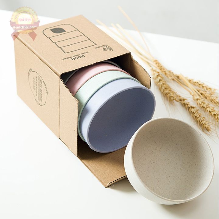 Bát ăn cơm cao cấp nhựa lúa mạch chịu nhiệt kháng khuẩn nhiều màu