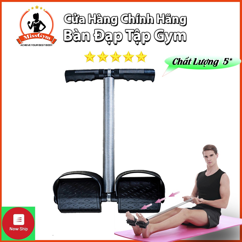 Dây kéo đàn hồi MissGym lò xo thép siêu bền Tummy trimmer dụng cụ thể dục tập gym cơ bụng, tay, eo, lưng tại nhà