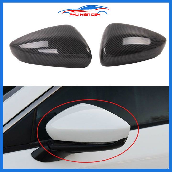 Ốp gương Mazda 3 2020-2021-2022-2023 vân Cacbon bảo vệ chống trầy trang trí làm đẹp xe