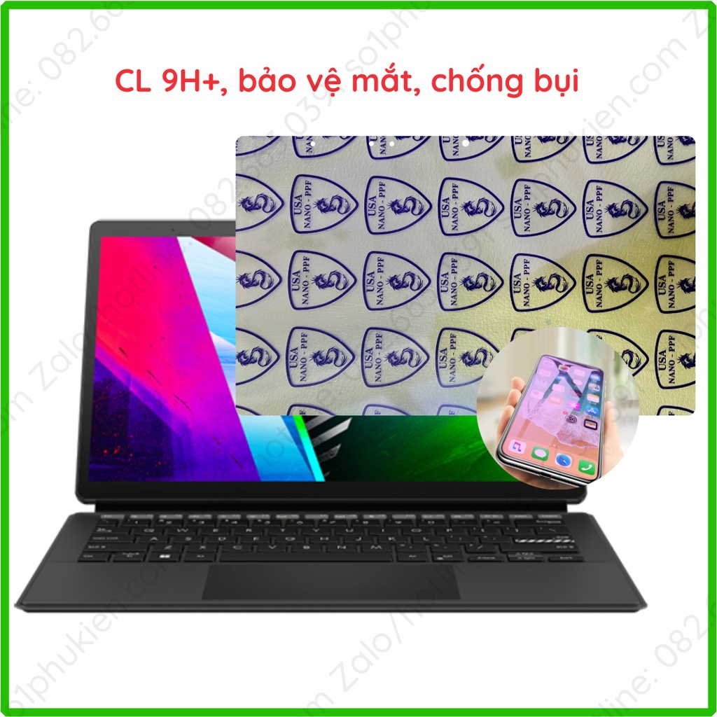 Dán cường lực laptop Vivobook 13 Slate OLED (T3300) nano trong suốt, chống vân tay, bảo vệ mắt