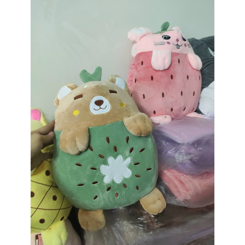 [NOWSHIP] GỐI MỀN 3 TRONG 1 TRÁI CÂY BIỂU CẢM, CHĂN GỐI VĂN PHÒNG 3 IN 1