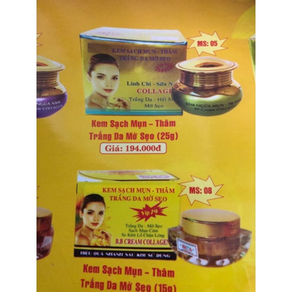 Kem sạch mụn ngừa thâm linh chi vàng hủ 25g