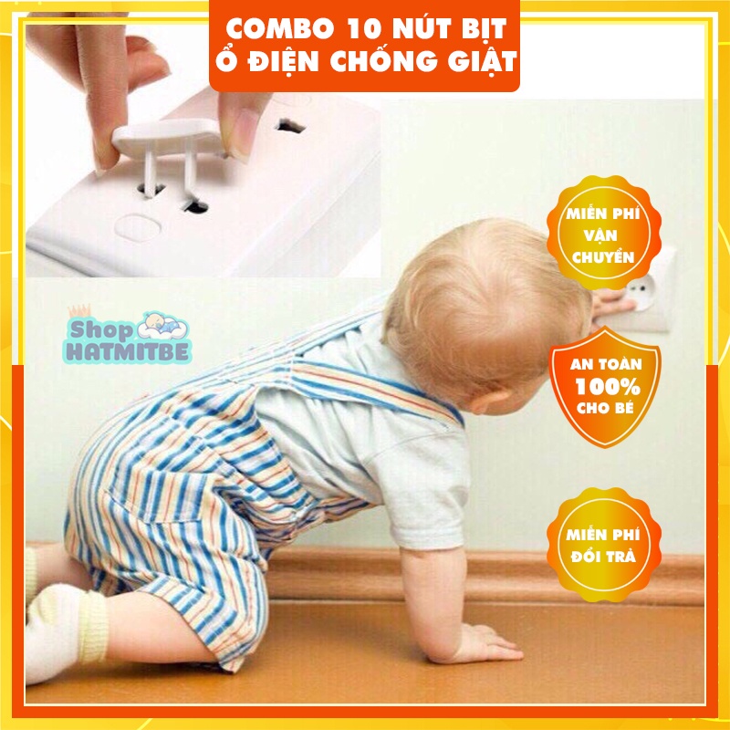 combo 10 nút bịt ổ điện chống giật