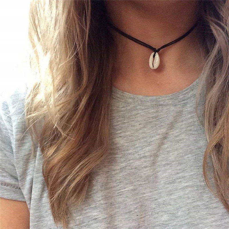 Vòng cổ mặt hình vỏ sò phong cách bohemian thời trang