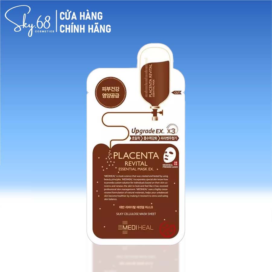 Mặt nạ nhau thai cừu tăng độ đàn hồi và chống lão hóa da Mediheal Placenta Revital Essential Mask Ex