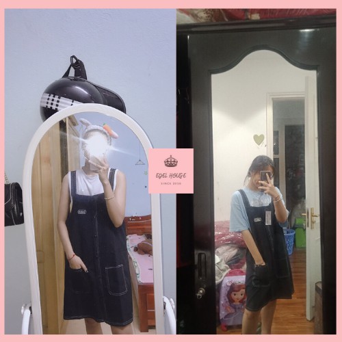 Váy Yếm Logo Chỉ Nổi Chất Thái Chéo Mặc Mùa Đông Mùa Hè Đều Được Edel Ảnh Cận Chất + Đánh Giá | BigBuy360 - bigbuy360.vn