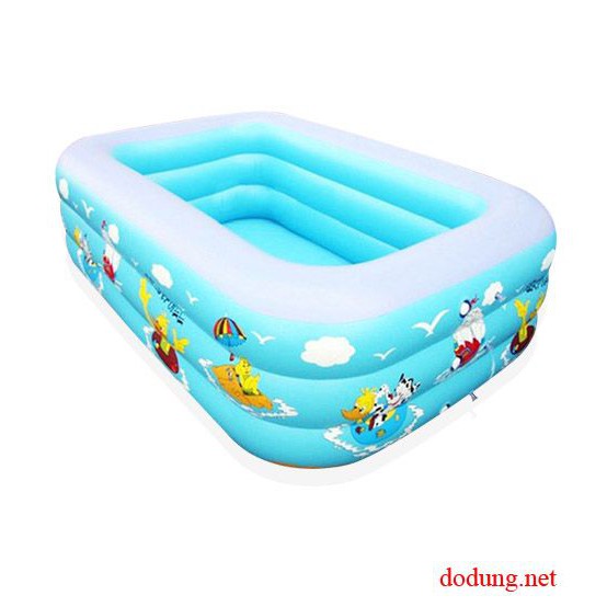 Bể bơi phao 3 tầng cho bé 180x110x55cm + Bơm Điện 2017