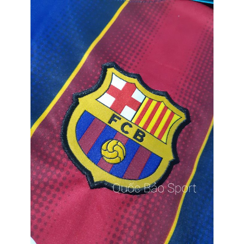 [VẢI THÁI] Bộ áo bóng đá Barca Đỏ Xanh mùa 2020-2021 sân Nhà