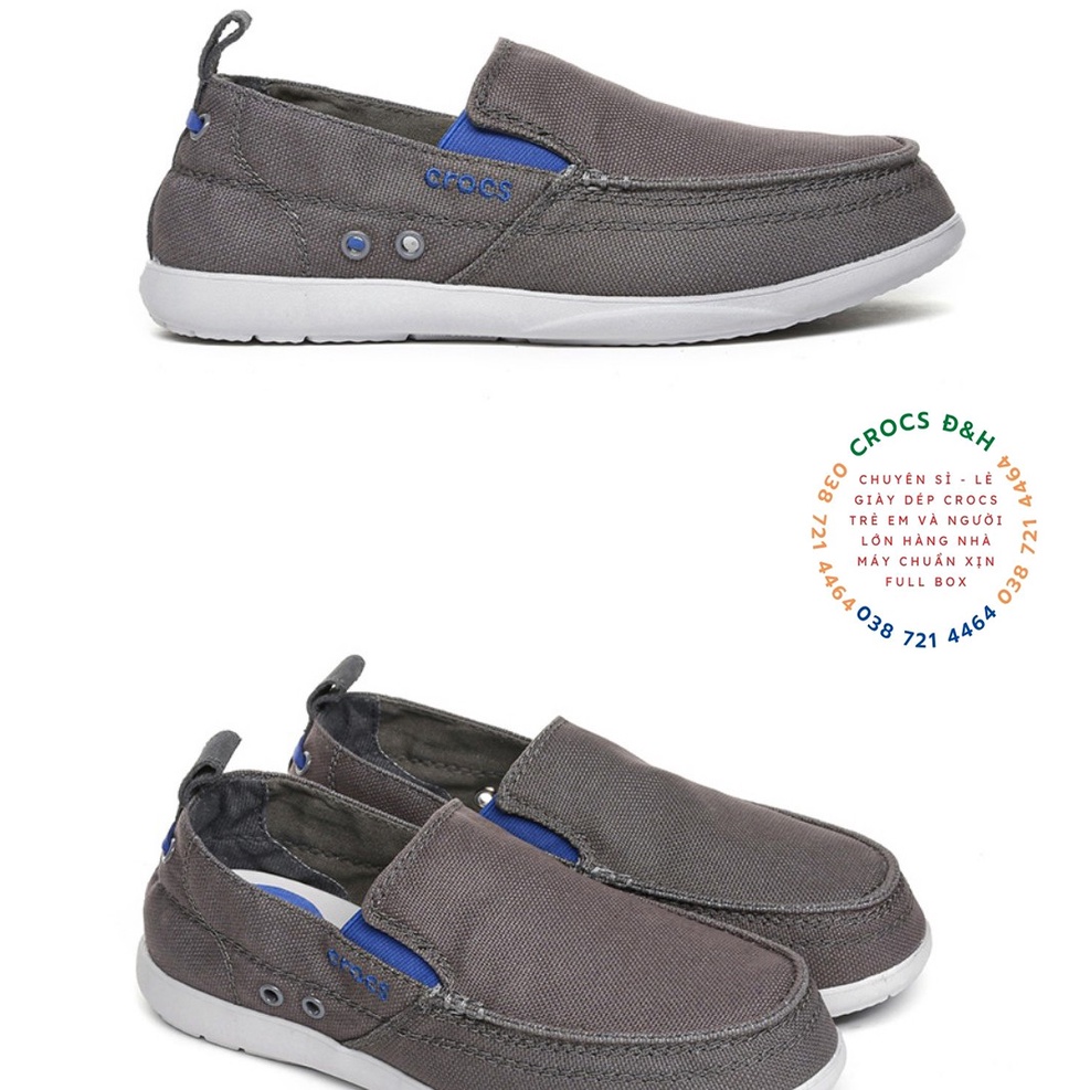 Giày dép crocs - giày vải crocs walu accent cho nam, chống trơn trượt, chống hôi chân, hàng nhà máy xuất xịn, đầy đủ hộp