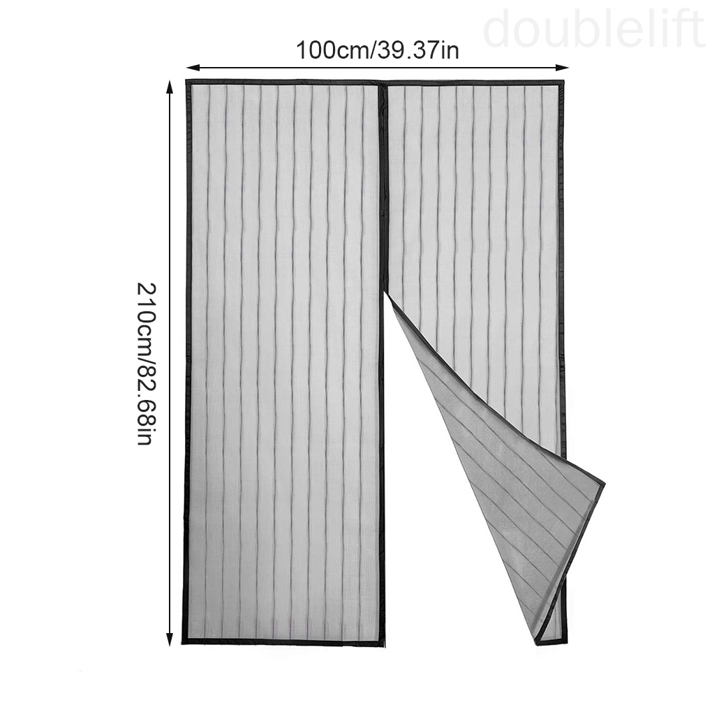 Pest Door Screen Handsfree Fly Door Guard Net Polyester Mesh Bug Curtain for Kitchen Bedroom doublelift store