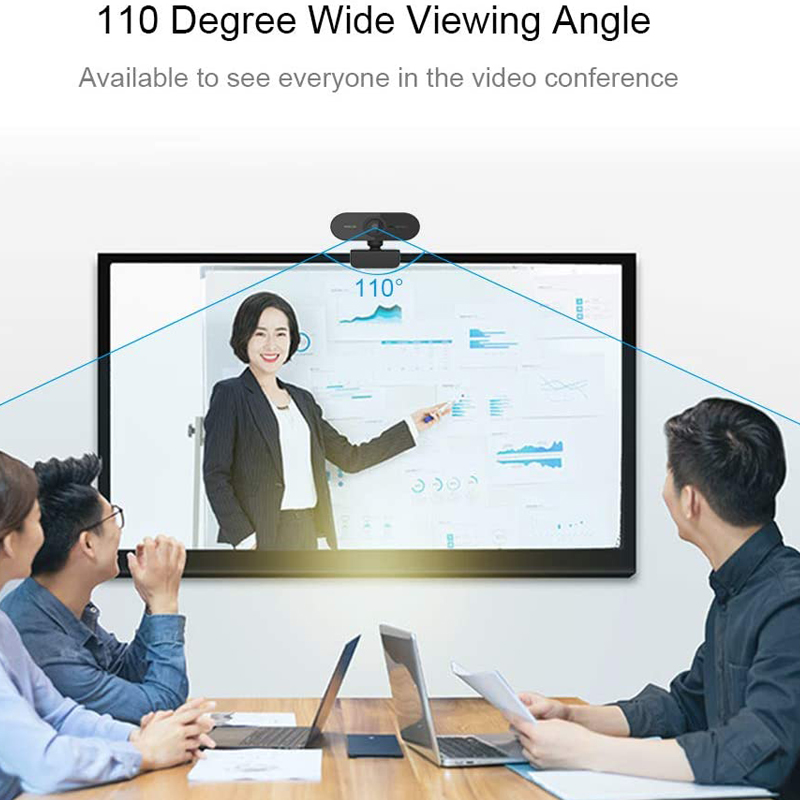 Webcam KCO PC01 có mic độ phân giải HD 2K góc quay rộng 110° thiết kế đế xoay 360 độ kết nối cổng USB tiện dụng | BigBuy360 - bigbuy360.vn