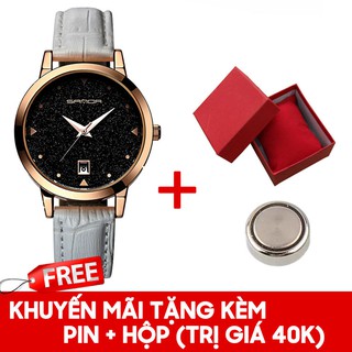 Đồng Hồ Nữ Sanda Kim Tuyến Có Lịch Hàng Chính Hãng + Tặng Kèm Pin Và Hộp Đựng Đồng Hồ