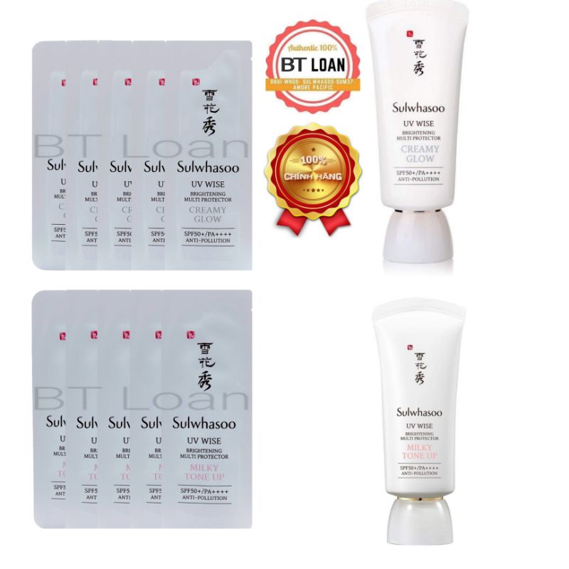 Combo 10 gói Chống nắng trắng da sulwhasoo chống tia UV với chỉ số SPF 50+