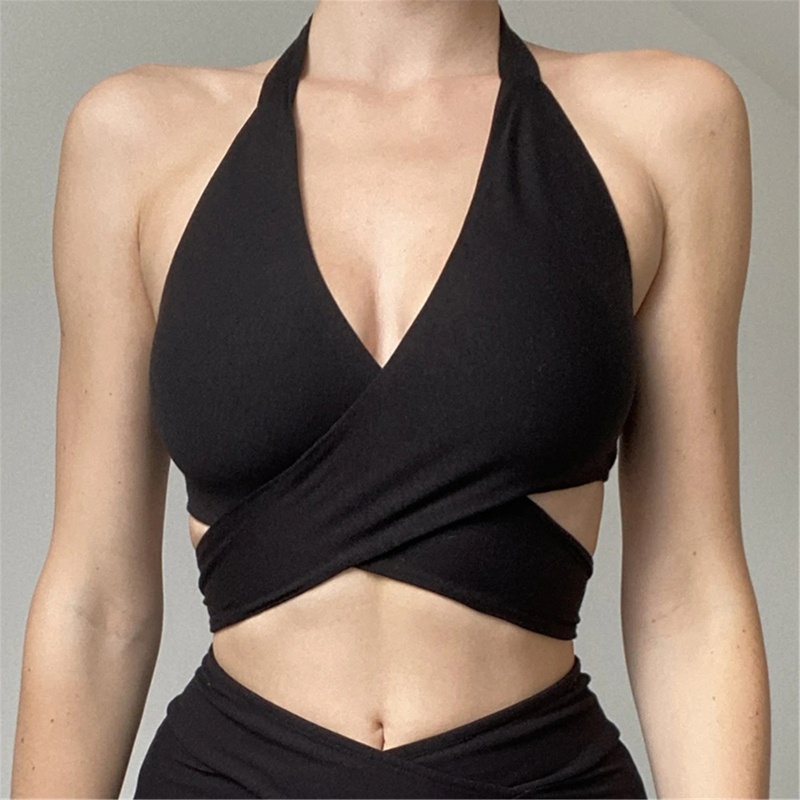 Áo Croptop Không Tay Dáng Ôm Thiết Kế Đục Lỗ Thời Trang Mùa Hè Quyến Rũ Cho Nữ