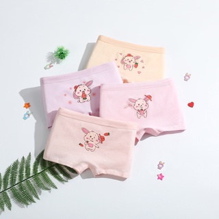 Set 4 quần lót boxer SMY cotton mềm mại thoáng khí dễ thương dành cho bé gái 2-12 tuổi