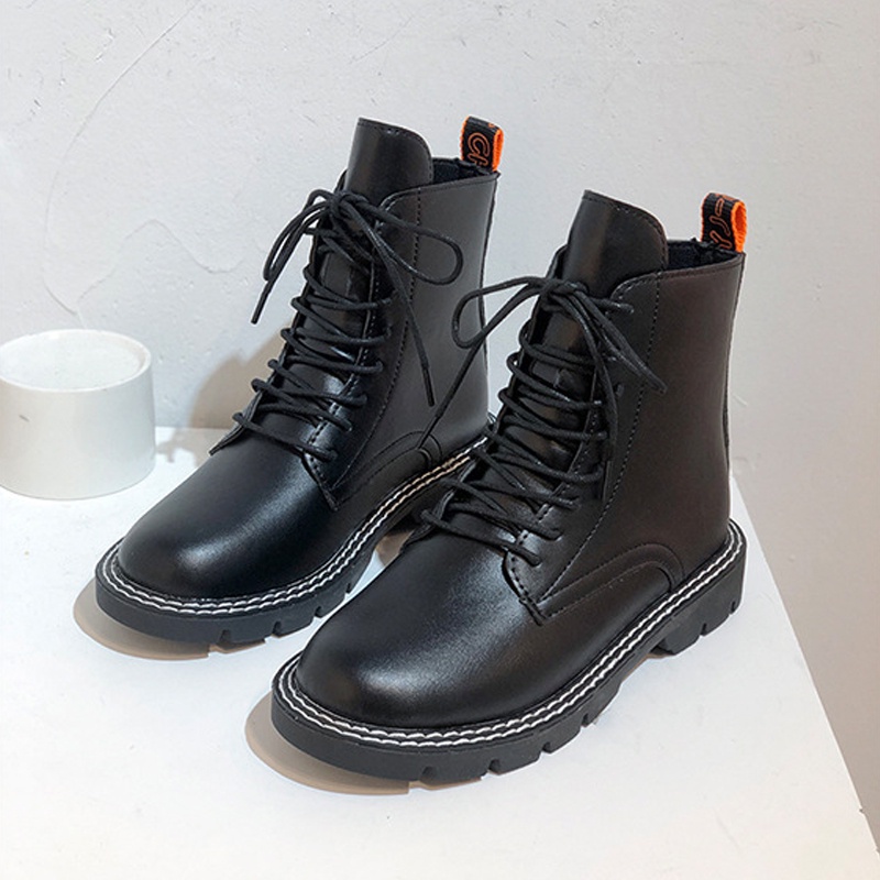 Boots nam nữ cao cổ ulzzang cao cấp - Bốt đôi da bóng, da lì - Boot nữ nam thời trang