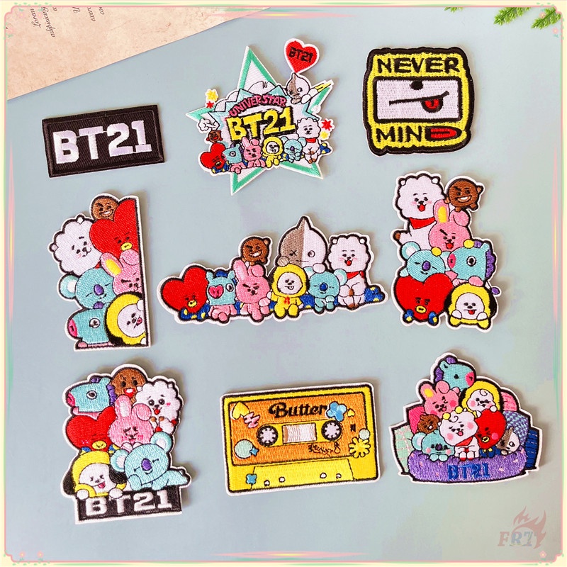 ♥ Bt21 - Miếng Dán Ủi Universtar ♥ 1 Sticker Ủi Thêu Hình Quả Bơ